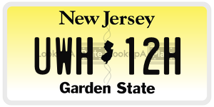 UWH12H license plate in New Jersey