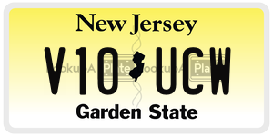 V10UCW license plate in New Jersey