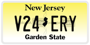 V24ERY license plate in New Jersey