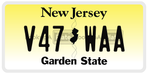 V47WAA  license plate in NJ