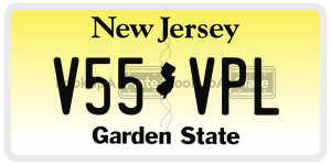 V55VPL  license plate in NJ