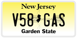 V58GAS license plate in New Jersey
