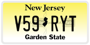 V59RYT license plate in New Jersey