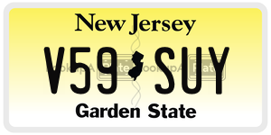 V59SUY license plate in New Jersey