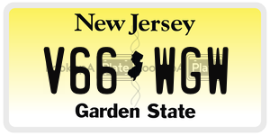 V66WGW  license plate in NJ
