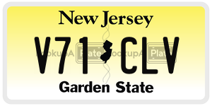 V71CLV  license plate in NJ