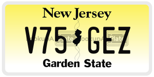 V75GEZ license plate in New Jersey