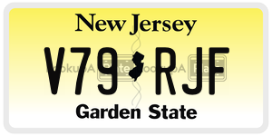 V79RJF  license plate in NJ