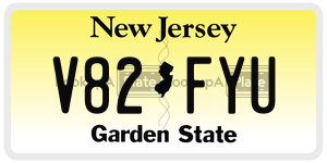 V82FYU license plate in New Jersey