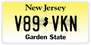 V89VKN  license plate in NJ