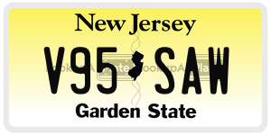 V95SAW  license plate in NJ