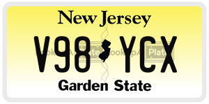 V98YCX  license plate in NJ