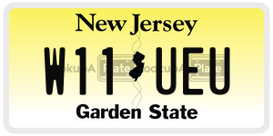 W11UEU  license plate in NJ