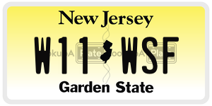 W11WSF license plate in New Jersey