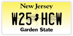 W25HCW license plate in New Jersey