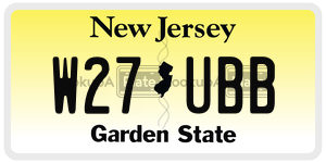 W27UBB license plate in New Jersey