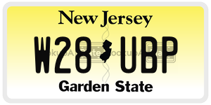 W28UBP license plate in New Jersey