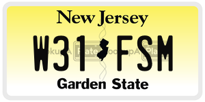 W31FSM license plate in New Jersey