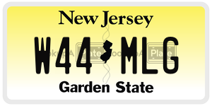 W44MLG  license plate in NJ
