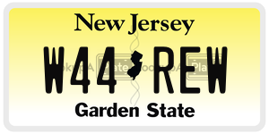 W44REW  license plate in NJ