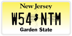 W54NTM license plate in New Jersey