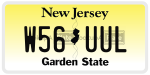 W56UUL license plate in New Jersey