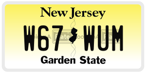 W67WUM  license plate in NJ
