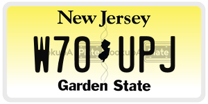 W70UPJ license plate in New Jersey
