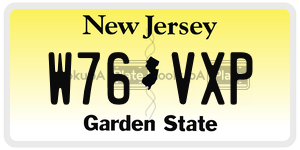 W76VXP  license plate in NJ