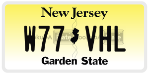 W77VHL  license plate in NJ