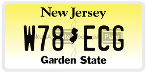 W78ECG  license plate in NJ
