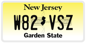 W82VSZ  license plate in NJ