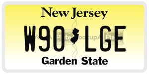 W90LGE  license plate in NJ