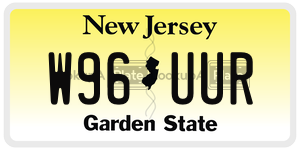 W96UUR  license plate in NJ