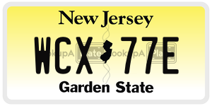 WCX77E  license plate in NJ