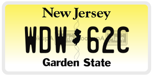 WDW62C  license plate in NJ