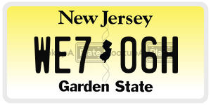WE706H license plate in New Jersey