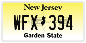 WFX394 license plate in New Jersey