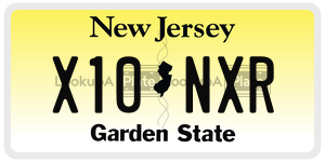 X10NXR license plate in New Jersey