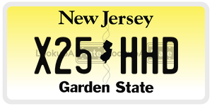 X25HHD license plate in New Jersey