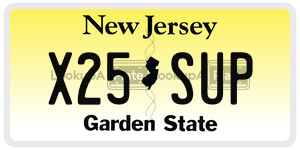 X25SUP license plate in New Jersey