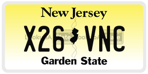 X26VNC  license plate in NJ