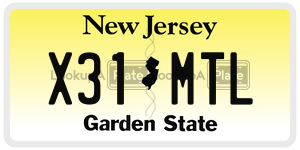 X31MTL license plate in New Jersey