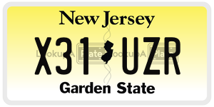X31UZR license plate in New Jersey
