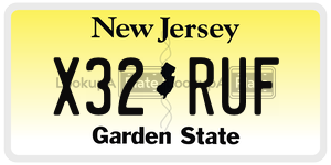 X32RUF license plate in New Jersey