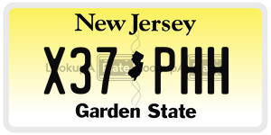 X37PHH license plate in New Jersey
