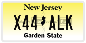 X44ALK license plate in New Jersey