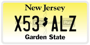 X53ALZ license plate in New Jersey
