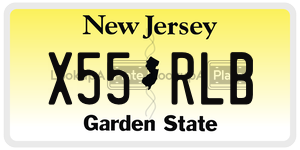 X55RLB license plate in New Jersey