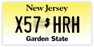 X57HRH  license plate in NJ